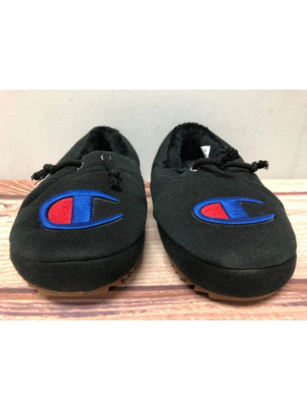 Champion Unisex Boys Girls 6 Y University Lounge Comfort Black Slippers Shoes